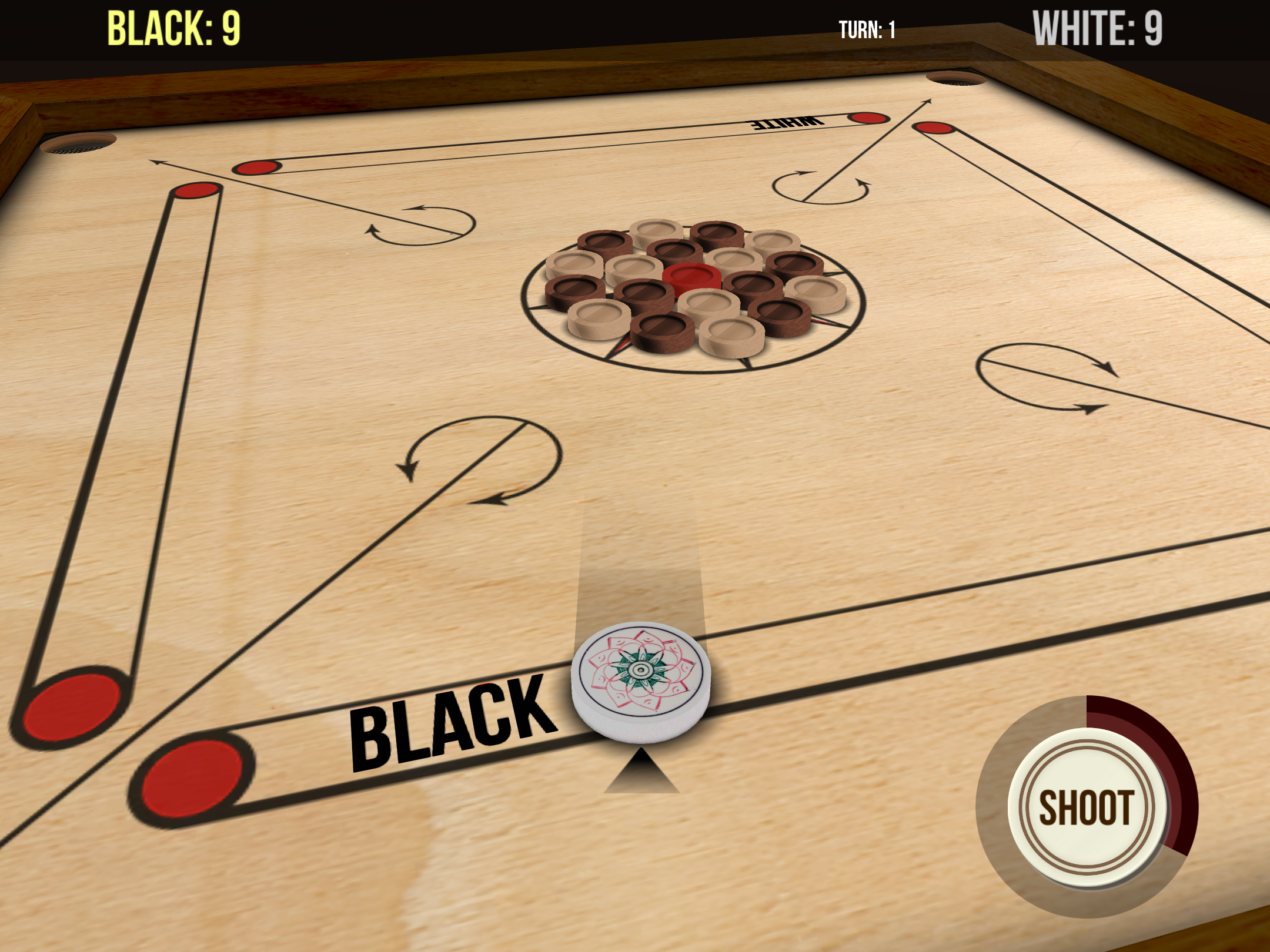 Carrom Deluxe screenshot 1